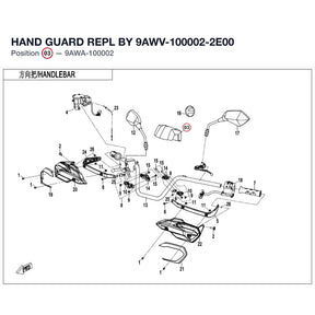 HAND GUARD REPL BY 9AWV-100002-2E00 product image