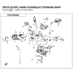 DECO PLATE, HAND GUARD(LH) product image