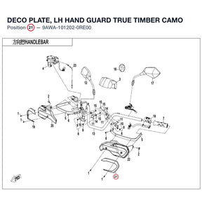 DECO PLATE, LH HAND GUARD product image