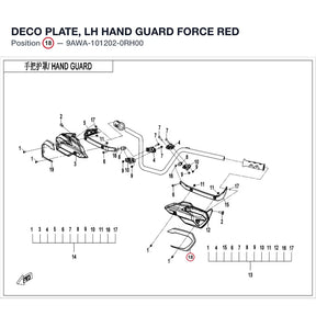 DECO PLATE, LH HAND GUARD product image