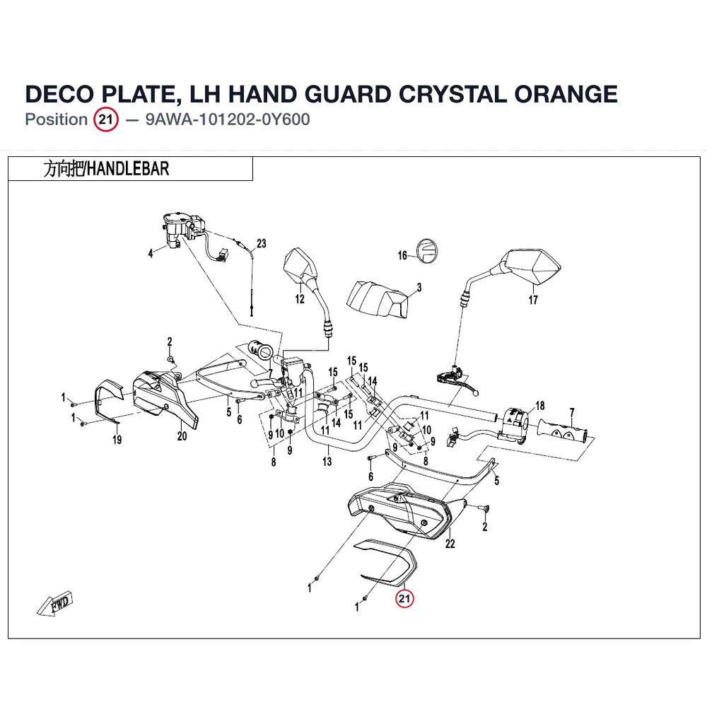 DECO PLATE, LH HAND GUARD product image