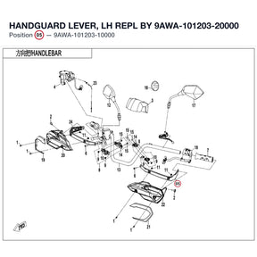 HANDGUARD LEVER, LH REPL BY 9AWA-101203-20000 product image