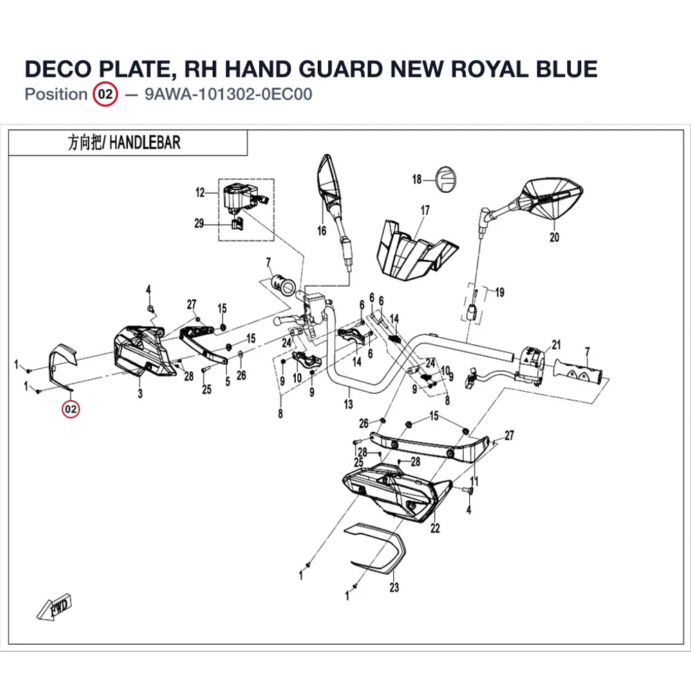 DECO PLATE, RH HAND GUARD product image