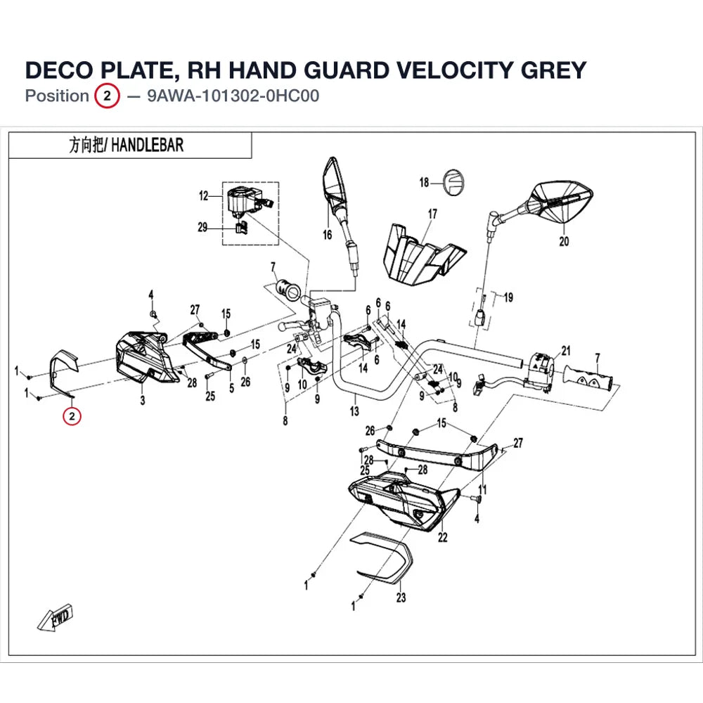 DECO PLATE, RH HAND GUARD product image