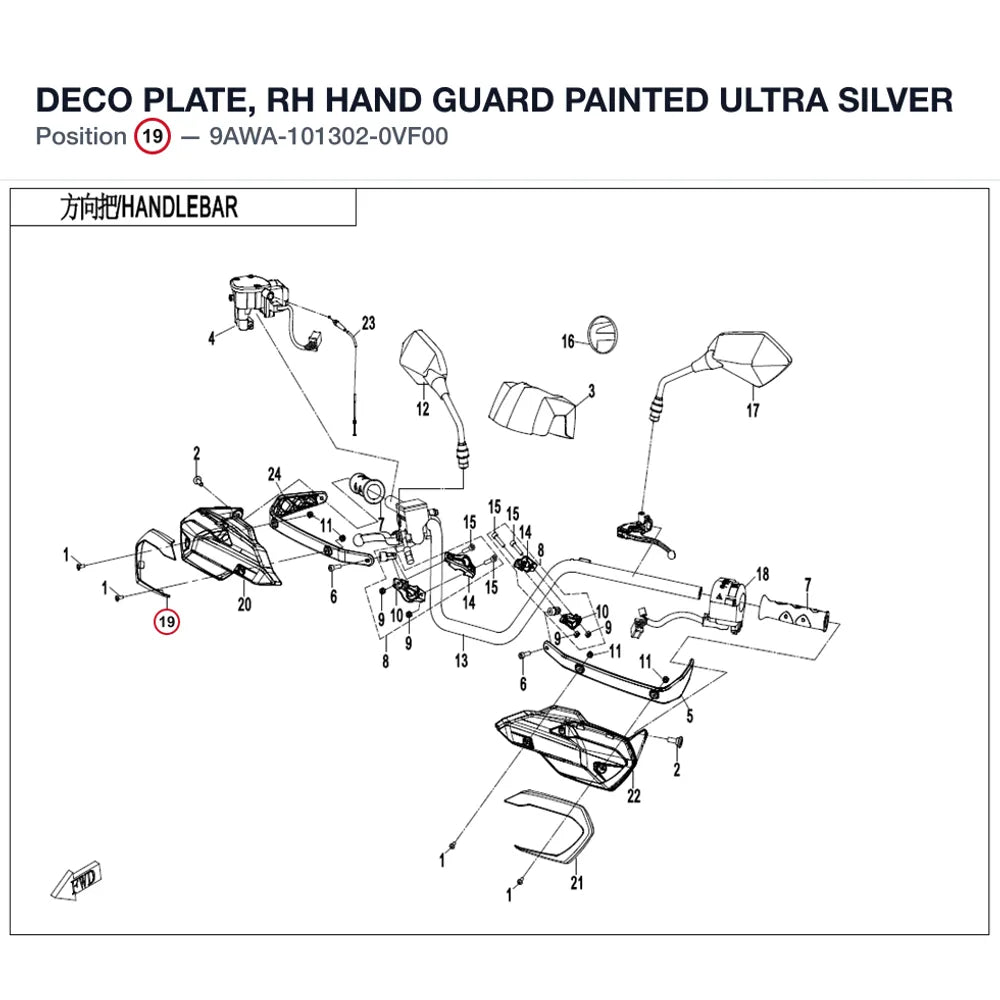 DECO PLATE, RH HAND GUARD product image