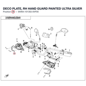 DECO PLATE, RH HAND GUARD product image