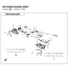 RH HAND GUARD ASSY product image