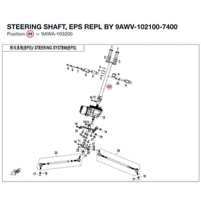 STEERING SHAFT, EPS REPL BY 9AWV-102100-7400 product image
