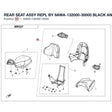 REAR SEAT ASSY REPL BY 9AWA-132000-30000 product image