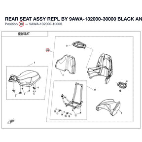 REAR SEAT ASSY REPL BY 9AWA-132000-30000 product image