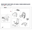 REAR SEAT ASSY REPL BY 9AWA-132000-20000 product image
