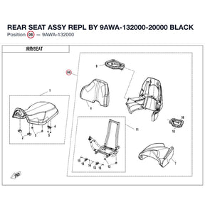 REAR SEAT ASSY REPL BY 9AWA-132000-20000 product image