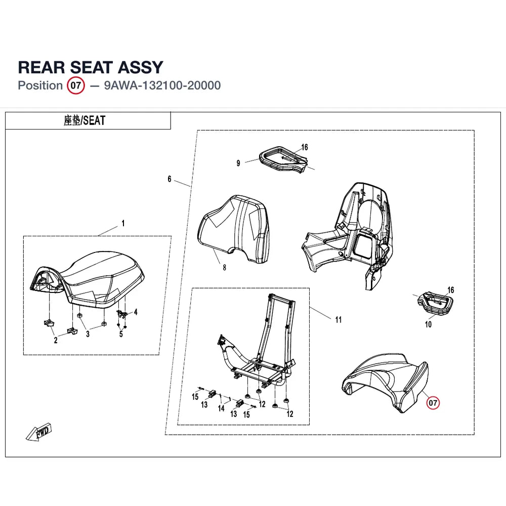 REAR SEAT ASSY product image