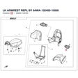LH ARMREST REPL BY 9AWA-132400-10000 product image