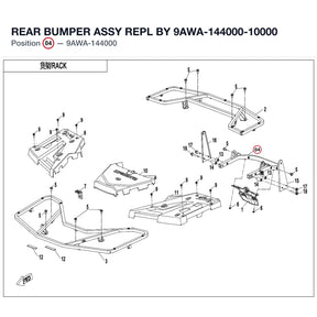 REAR BUMPER ASSY REPL BY 9AWA-144000-10000 product image