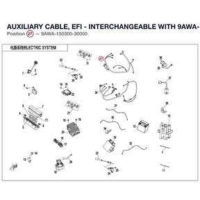 AUXILIARY CABLE, EFI - INTERCHANGEABLE WITH  9AWA-150300-10000 product image