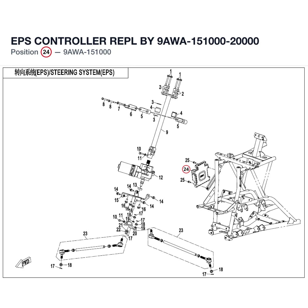 EPS CONTROLLER REPL BY 9AWA-151000-20000 product image