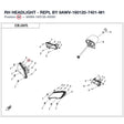 RH HEADLIGHT - REPL BY 9AWV-160120-7401-M1 product image