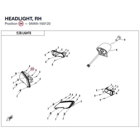 HEADLIGHT, RH product image