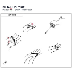 RH TAIL LIGHT KIT product image