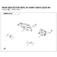 REAR REFLECTOR REPL BY 9AWV-160910-2C00-M1 product image