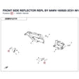 FRONT SIDE REFLECTOR REPL BY 9AWV-160920-2C01-M1 product image