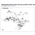 HANDLEBAR SWITCH ASSY, RH Repl by 9AWA-160700-10002 product image