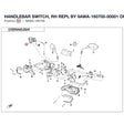 HANDLEBAR SWITCH, RH REPL BY 9AWA-160700-00001 product image