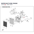 WATER INLET HOSE, ENGINE product image