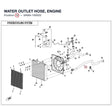 WATER OUTLET HOSE, ENGINE product image