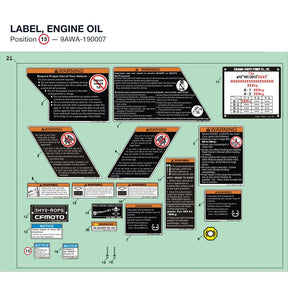 LABEL, ENGINE OIL product image