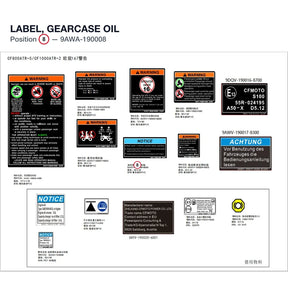LABEL, GEARCASE OIL product image