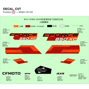 DECAL, CVT product image