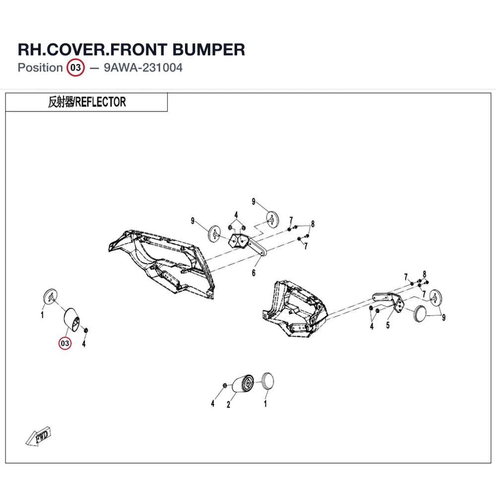 RH.COVER.FRONT BUMPER product image