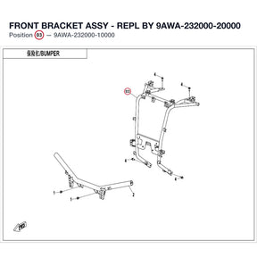 FRONT BRACKET ASSY - REPL BY 9AWA-232000-20000 product image