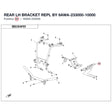 REAR LH BRACKET REPL BY 9AWA-233000-10000 product image