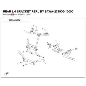 REAR LH BRACKET REPL BY 9AWA-233000-10000 product image