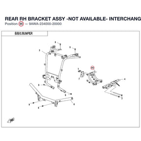 REAR RH BRACKET ASSY -NOT AVAILABLE- INTERCHANGEABLE WITH  9AWA-234000-10000 product image