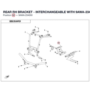 REAR RH BRACKET - INTERCHANGEABLE WITH 9AWA-234000 -10000 product image