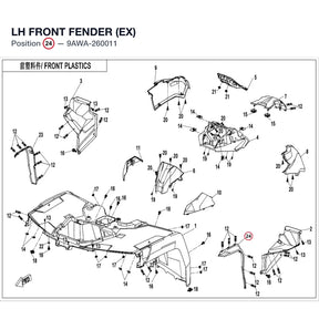 LH FRONT FENDER (EX) product image