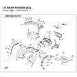 LH REAR FENDER (EX) product image