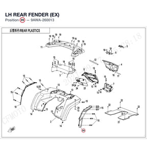 LH REAR FENDER (EX) product image