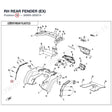 RH REAR FENDER (EX) product image