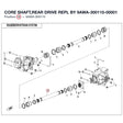 CORE SHAFT,REAR DRIVE REPL BY 9AWA-300110-00001 product image