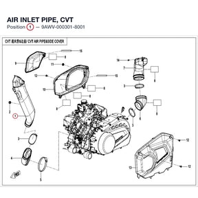 AIR INLET PIPE, CVT product image