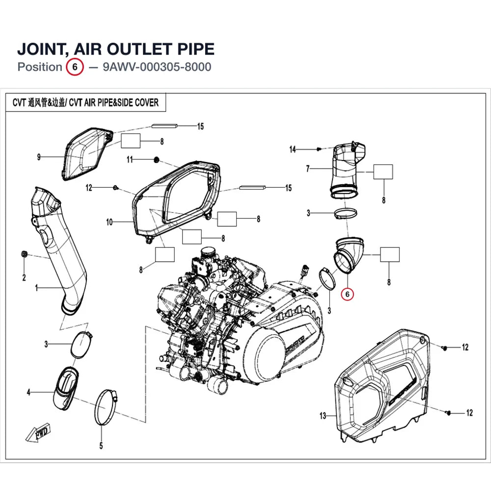 JOINT, AIR OUTLET PIPE product image