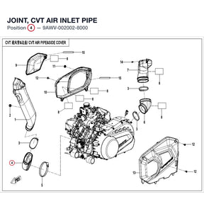 JOINT, CVT AIR INLET PIPE product image