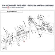 2 IN 1 EXHAUST PIPE ASSY - REPL BY 9AWV-021200-8002 product image