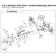 2 IN 1 EXHAUST PIPE ASSY - INTERCHANGEABLE WITH 9AWV-021200-8001 product image