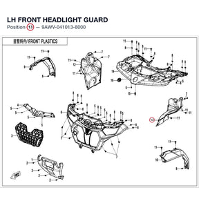 LH FRONT HEADLIGHT GUARD product image